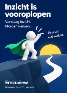 Illustratie van Emcuview waarin inzicht en klantonderzoek organisaties helpen om kansen eerder te zien